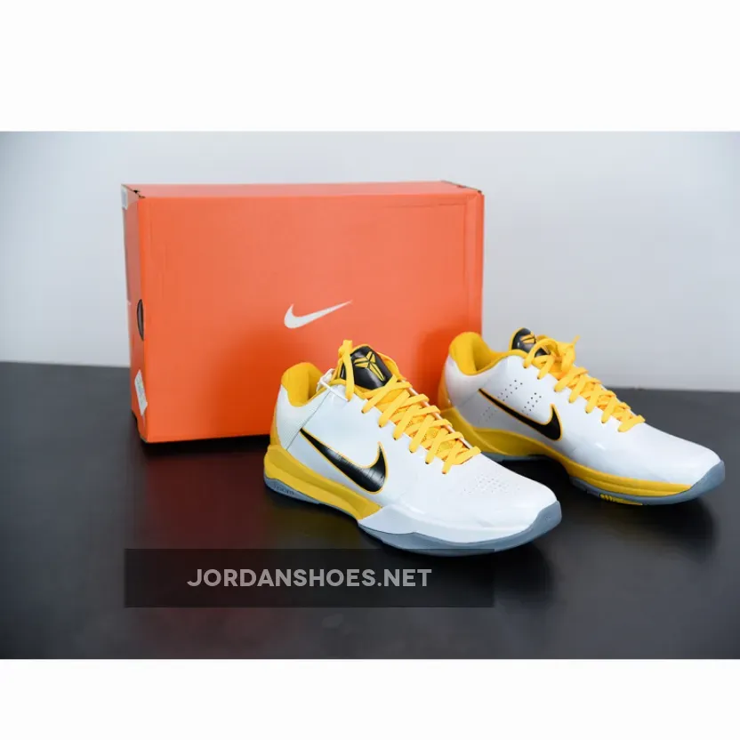 Nike Zoom Kobe 5 White/Black-Del Sol-Metallic Silver