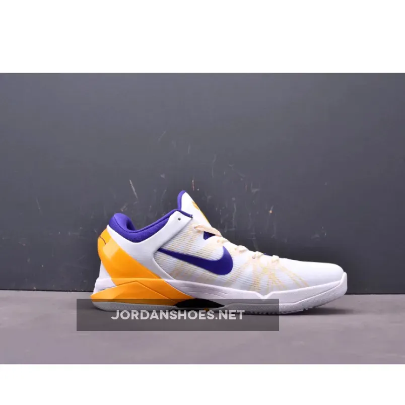 Nike Zoom Kobe 7 System ‘Lakers’ White/Concord-Del Sol Nike Zoom Kobe 7 System ‘Lakers’ White/Concord-Del Sol