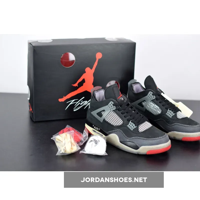 Off-White x Air Jordan 4 Bred