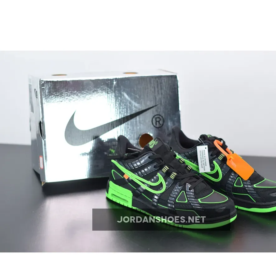 Off-White x Nike Rubber Dunk Green Strike Black