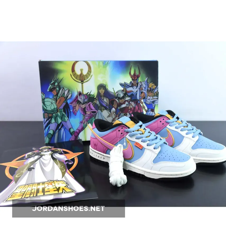 Saint Seiya x Nike Dunk Low Custom Purple Blue White