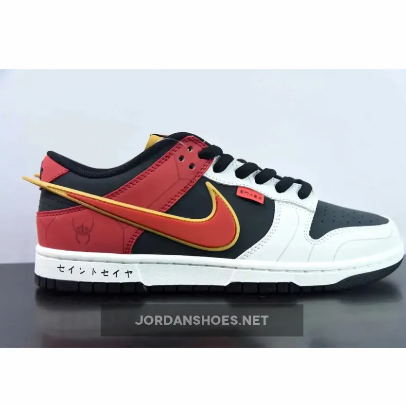 Saint Seiya x Nike Dunk Low Custom Red Black White Saint Seiya x Nike Dunk Low Custom Red Black White