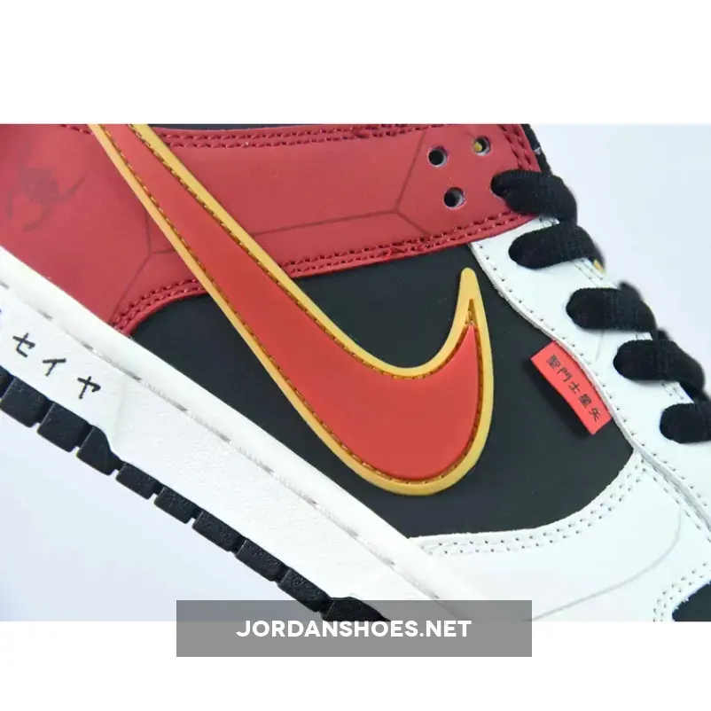 Saint Seiya x Nike Dunk Low Custom Red Black White Saint Seiya x Nike Dunk Low Custom Red Black White