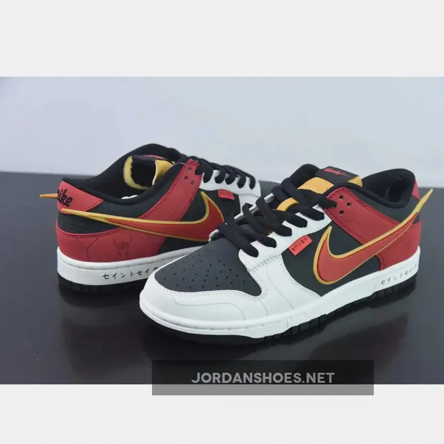 Saint Seiya x Nike Dunk Low Custom Red Black White Saint Seiya x Nike Dunk Low Custom Red Black White
