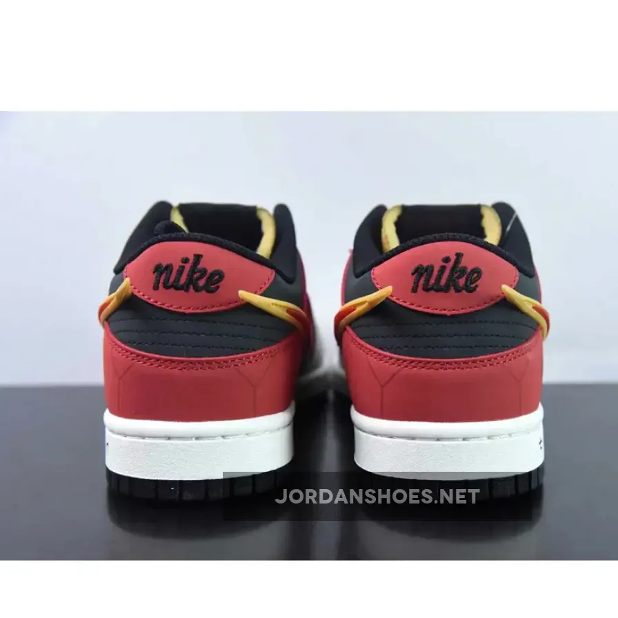 Saint Seiya x Nike Dunk Low Custom Red Black White Saint Seiya x Nike Dunk Low Custom Red Black White