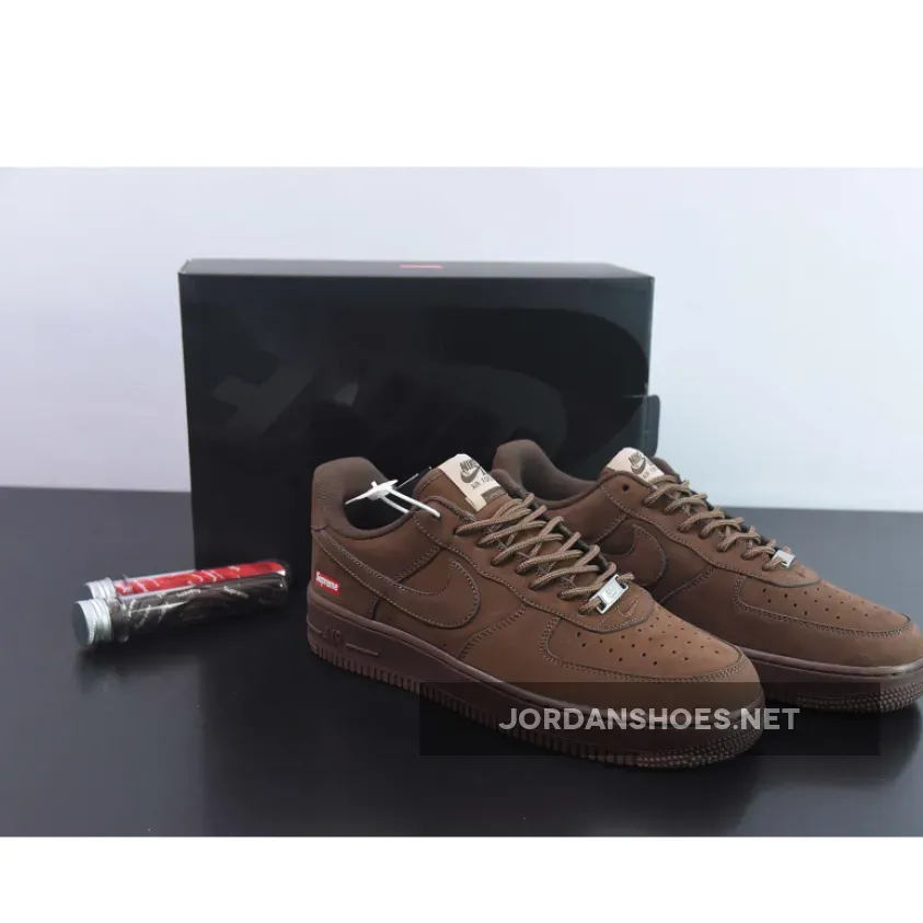 Supreme x Nike Air Force 1 Low Baroque Brown