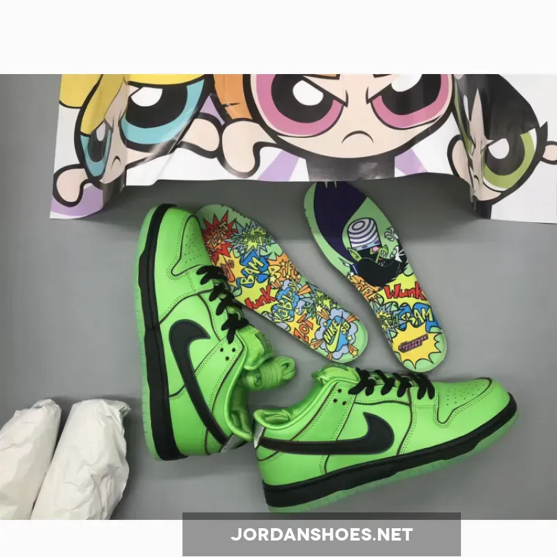 The Powerpuff Girls x Nike SB Dunk Low Buttercup The Powerpuff Girls x Nike SB Dunk Low Buttercup