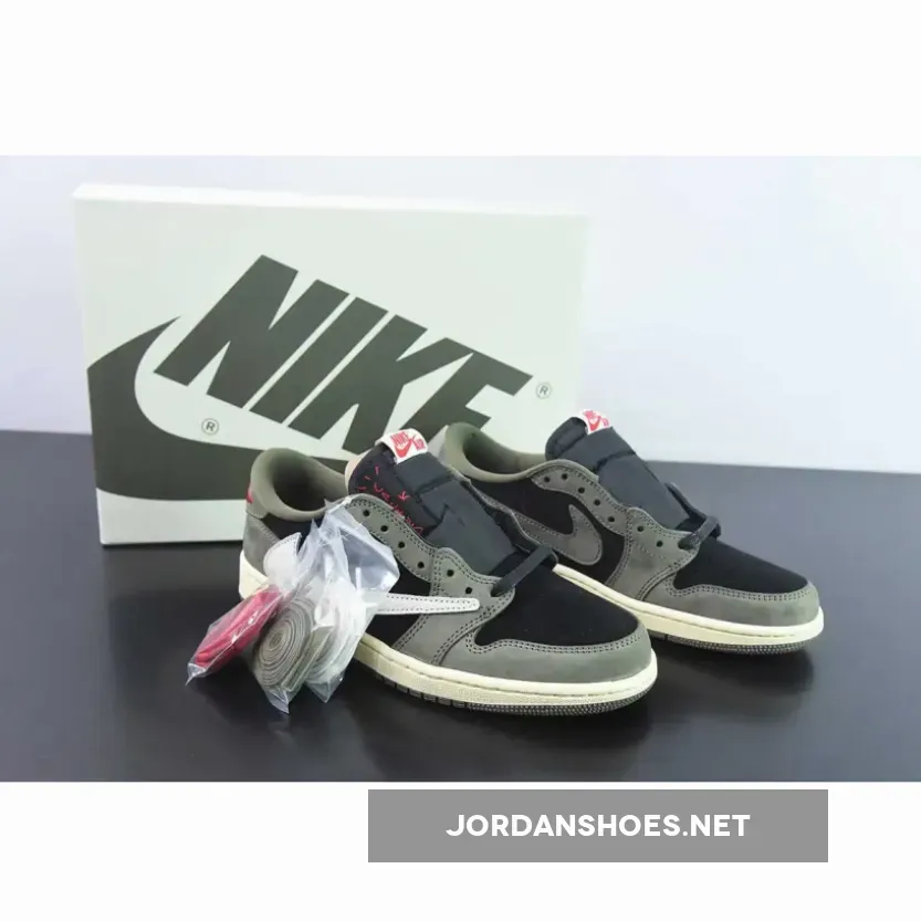 Travis Scott x Air Jordan 1 Low OG "Black Olive" Newest Sale