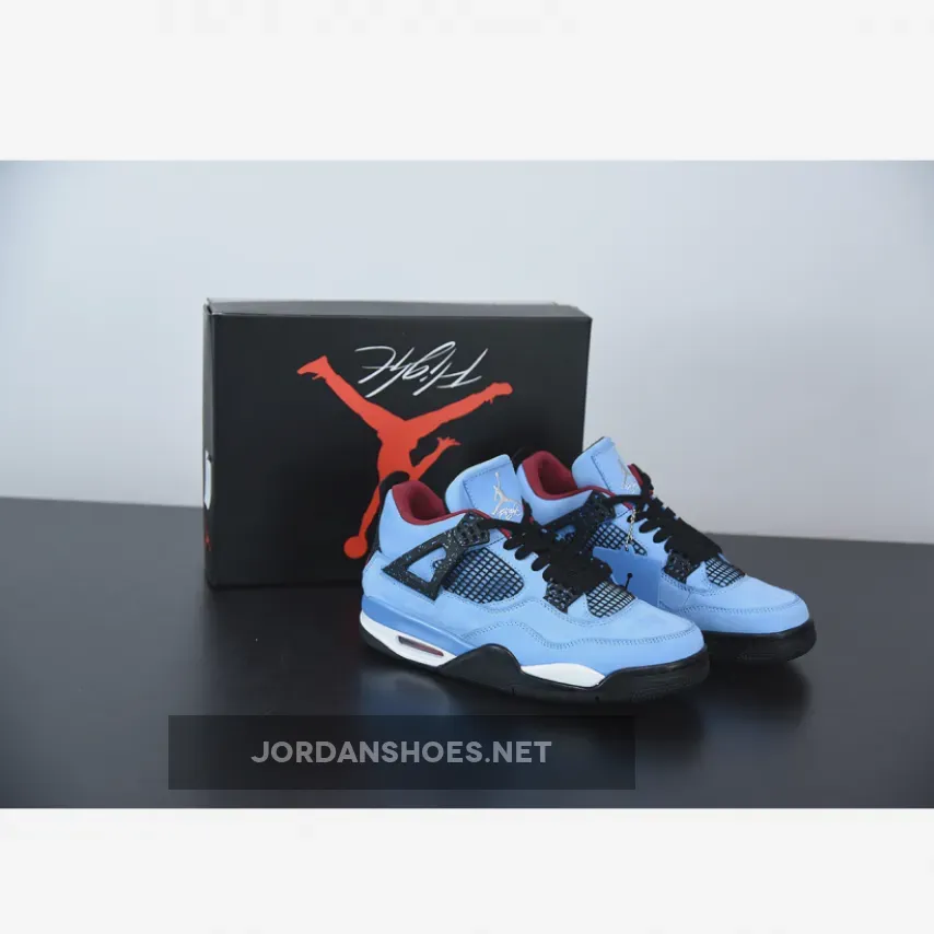 Travis Scott x Air Jordan 4 ‘Houston Oilers’ University Blue/Varsity Red-Black